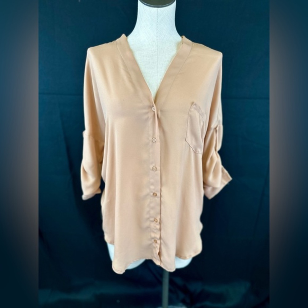 NWOT Lace Up Blouse